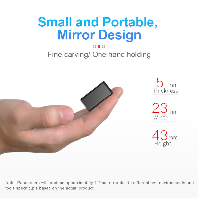 Grabadora digital V15, Compacta y fácil de llevar