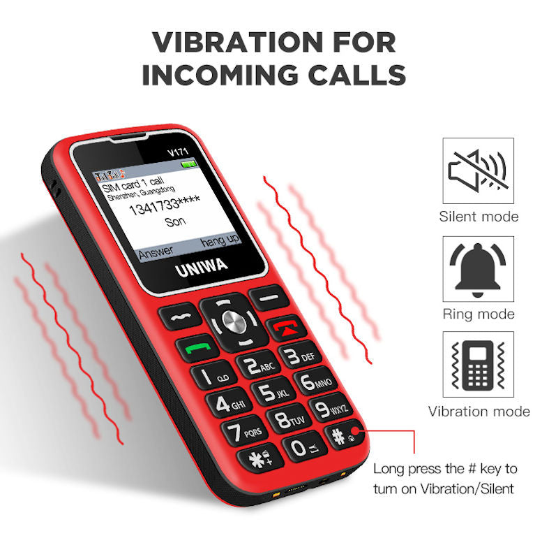 UNIWA-teléfono inteligente V171  SOS (Envío Gratis)