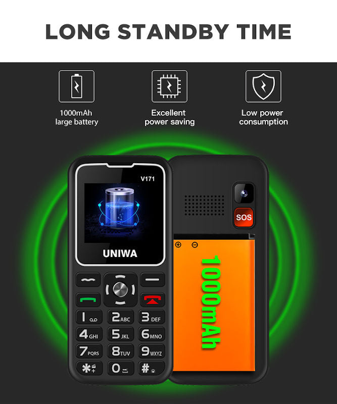 UNIWA-teléfono inteligente V171  SOS (Envío Gratis)
