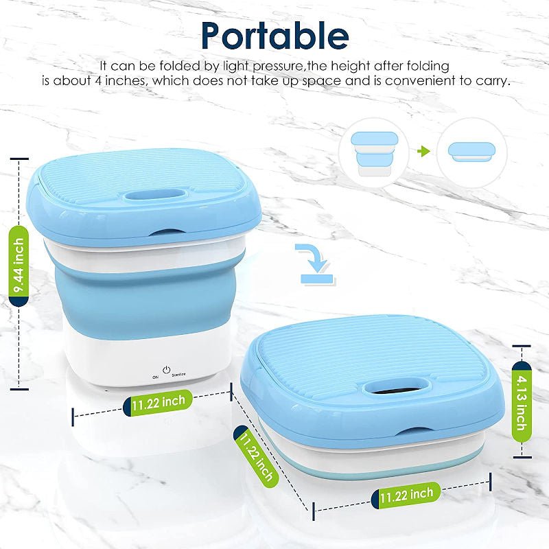 MUMUJJ Mini lavadora portátil, pequeña lavadora plegable para lavar cubos,  para campamento, caravana, viajes, espacio para ahorrar dormitorios (color