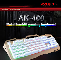 Teclado para juegos IMice® AK-400 Gamer  flotante retroiluminado para PC