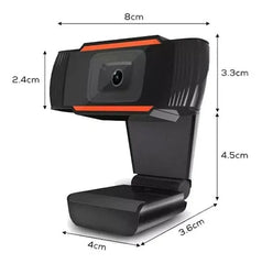 Webcam de ordenador Full HD, cámara web digital giratoria con USB y micrófono, 1080P
